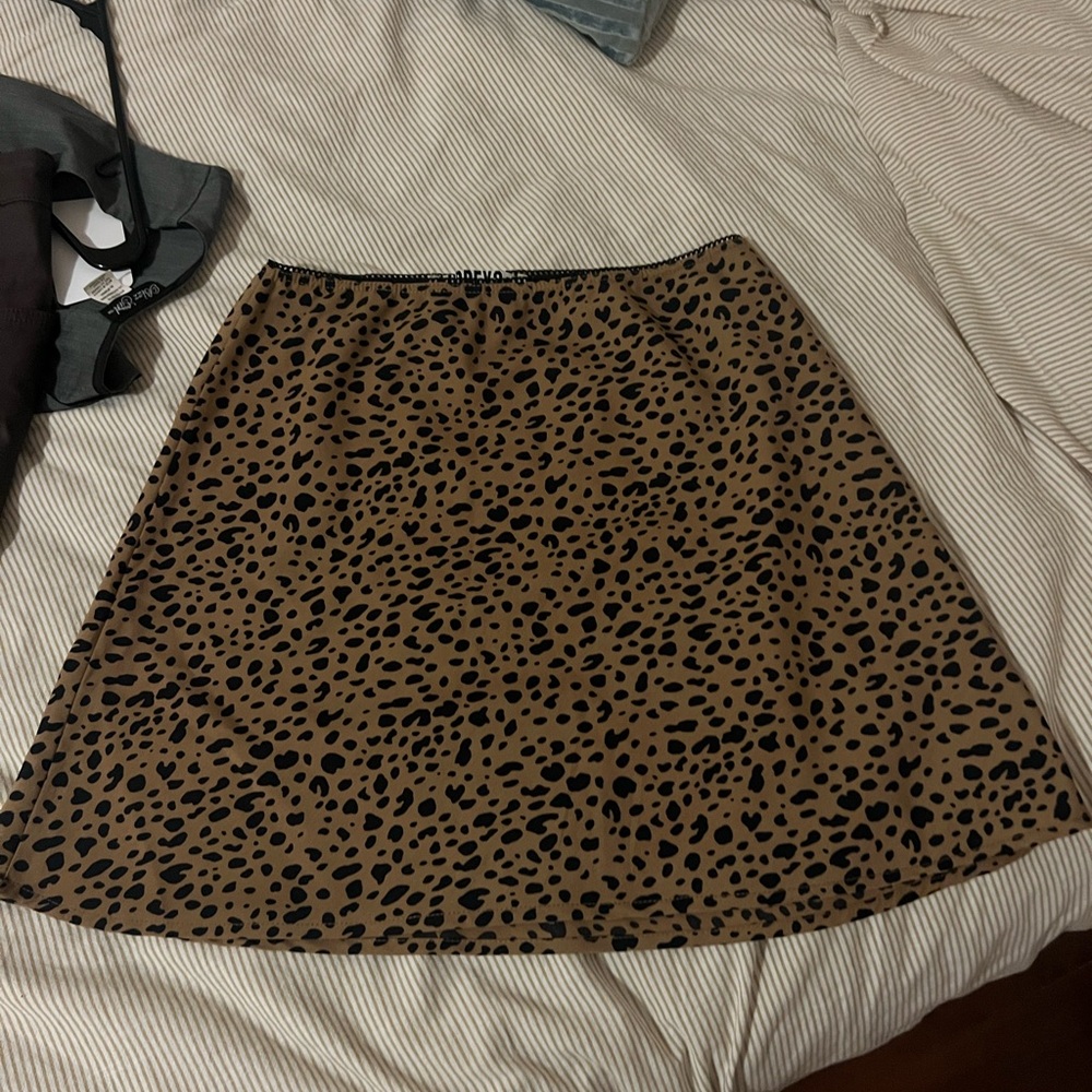 Black and Tan Mini Skirt